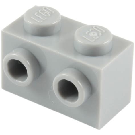 Lego Medium Stone Gray Brick X With Studs On Opposite Sides