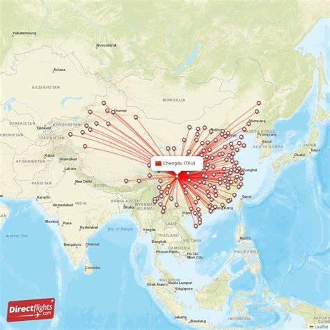 Direct Flights From Chengdu Destinations Tfu China