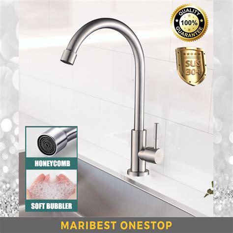 TAP 001 304 STAINLESS STEEL PILLAR KITCHEN SINK TAP Shopee Malaysia