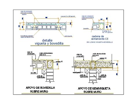 Vigueta Y Bovedilla En AutoCAD Librería CAD