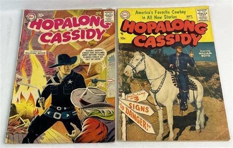 Sold Price Vintage 1950 S Lot Of 2 Hopalong Cassidy No 105 No 124 Dc Western 10 Cent Comic