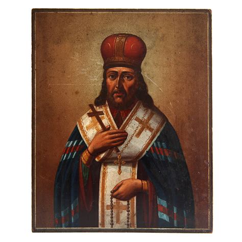 Старинная икона Святитель Иннокентий, епископ Иркутский и Всея Сибири ...