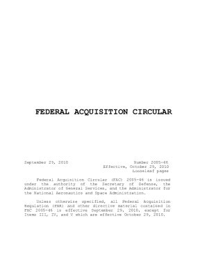 Fillable Online Federal Acquisition Circular Acquisition Gov Fax