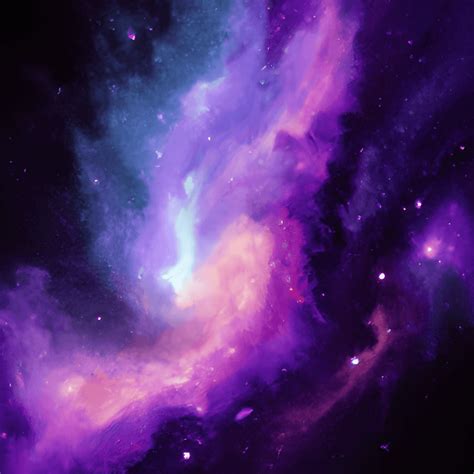 Purple Cosmic Painting · Creative Fabrica