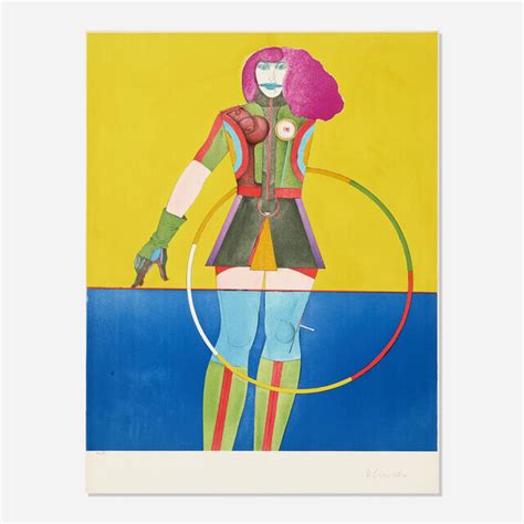 Richard Lindner Girl With Hoop From The Fun City Portfolio 1971