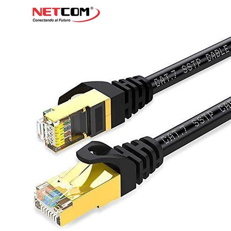 Cable De Red Cat 7 Netcom Rj45 10 Gbps 10 Metros Patch Cord Cat 7 Promart