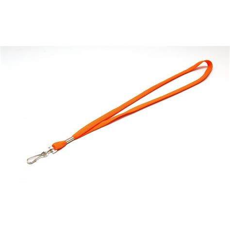 Cordon Lanyard Avec Mousqueton M Tal Orange Boite De