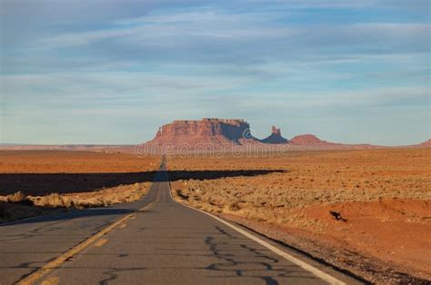 Arizona U S Route 163 And Monument Valley Landscape Stock Photo