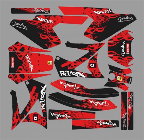 Kit déco Gilera RCR avant 2011 Factory Rouge 2 Boutique Kit Déco Moto