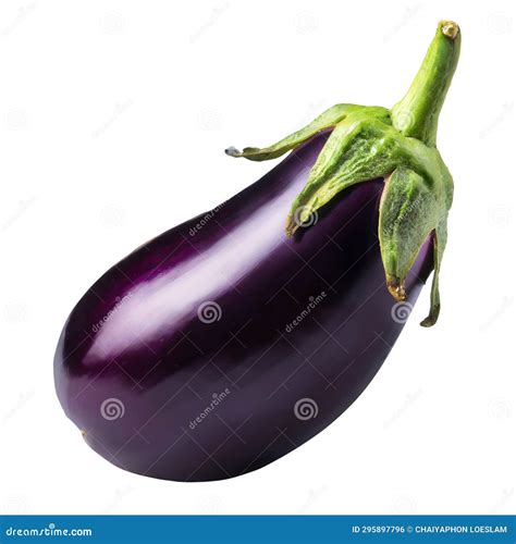 Fresh Raw Purple Eggplant Isolated On White Stock Photo Image Of Ripe