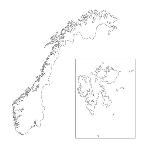 Highly detailed Norway map with borders isolated on background 25755455 Vector Art at Vecteezy