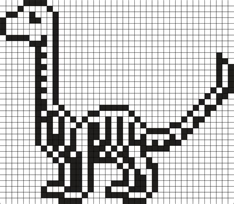 Dinosaur Skeleton Perler Bead Pattern Bead Sprites