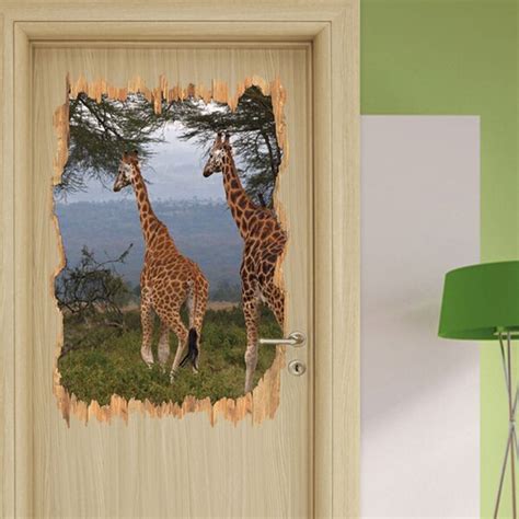 East Urban Home Wandtattoo Anmutige Giraffen In Der Savanne Wayfair De