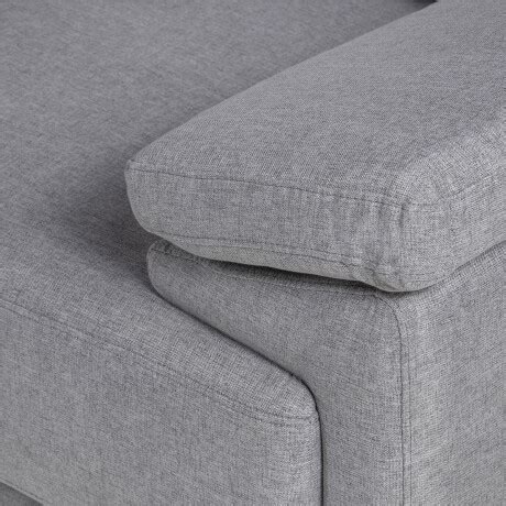 Rinconera Adalia Tela R Stica Chaise Izquierdo Gris Oscuro