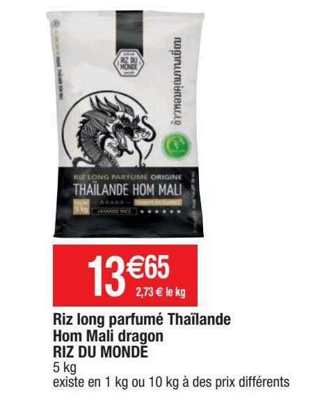 Promo Riz Long Parfum Tha Lande Hom Mali Dragon Riz Du Monde Chez Cora