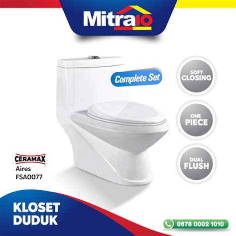 Promo Ceramax Closet Duduk Satu Bagian Aires Fsa Putih Cicil X