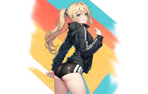 Wallpaper Kawaii Girl Hot Sexy Ass Green Eyes Anime Pretty For Mobile And Desktop