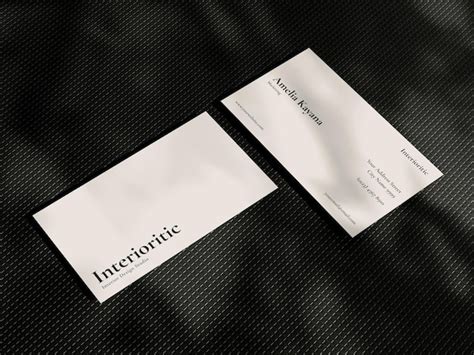 Premium Psd Clean Minimal Business Card Mockup With Shadow