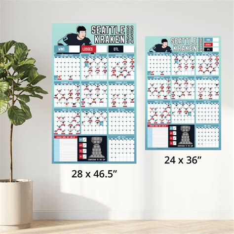 Kraken Schedule Dry Erase Calendar Etsy