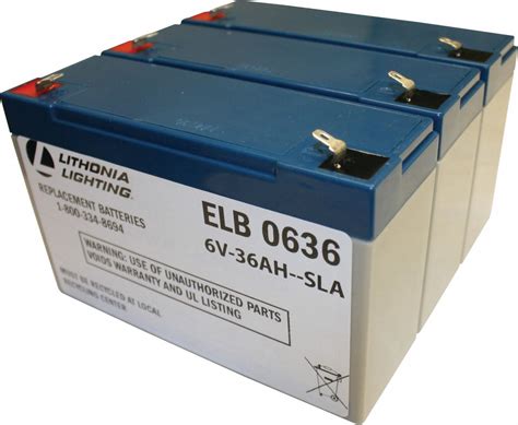 Lithonia Lighting 3 Cell Lead Acid Battery Ind6100 Sealed Lead Acid 6 V Volt 12 Ah Battery