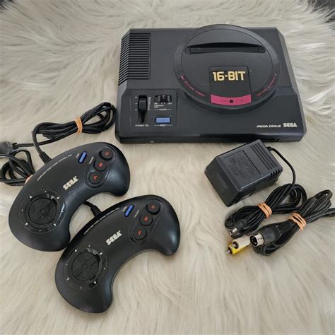 Sega Mega Drive 2 Controles E Fonte Original Shopee Brasil