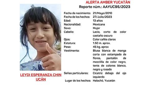 Activan Alerta Amber por adolescente desaparecida en Yucatán