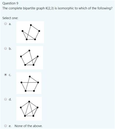 Solved Question 9 The Complete Bipartite Graph K 2 3 Is Chegg