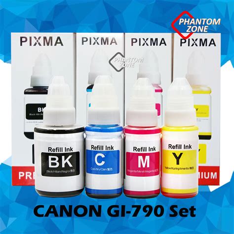 Canon Compatible Refill Ink Gi 790 Gi790 Set For Pixma G1000 G1010 G2000 G2010 G3000 G3010