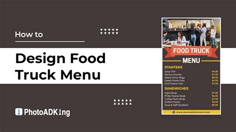 How To Design A Food Truck Menu Using Templates Photoadking