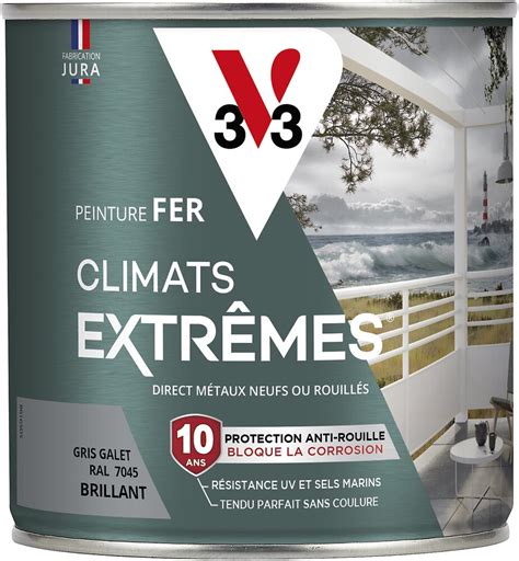 Peinture Fer Climats Extr Mes Brillant Gris Galet L Bricomarch