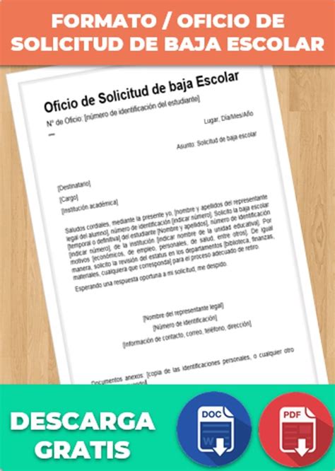 Formato De Baja Escolar