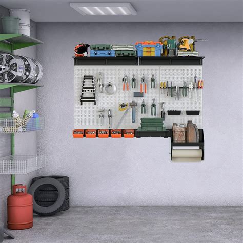 Buy Torack Pegboard Wall Organizer Ft Garage Metal Pegboard