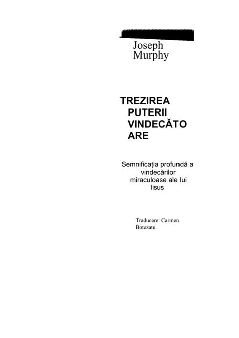 Trezirea Puterii Vindecatoare Pdf