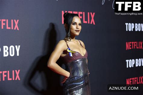 Saffron Hocking Sexy Seen Flaunting Her Hot Tits And Legs At The Top Boy Premiere In London AZNude