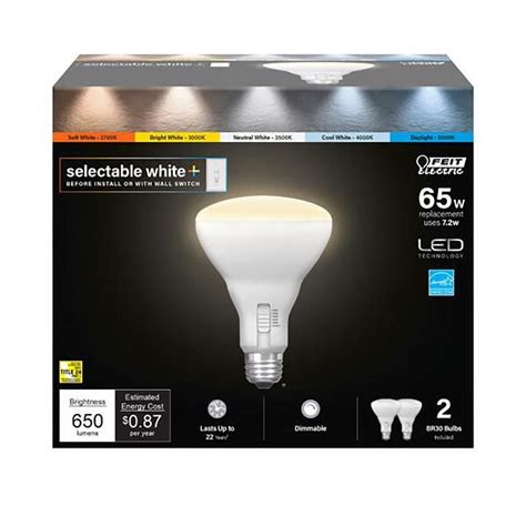 60 Watt Equivalence BR30 E26 Medium LED Light Bulb Tunable White