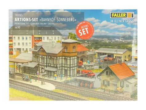 MODELLBAU BAUSATZ AKTIONS SET Bahnhof Sonneberg Faller H0 190085 Neu