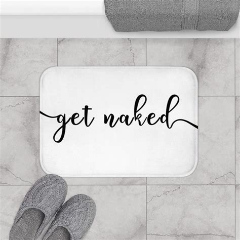Get Naked Bath Mat Home Bath Mat Door Bath Mat Best Bath Etsy