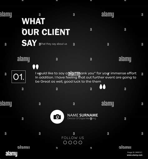 Creative Client Testimonial Social Media Post Design Customer Feedback