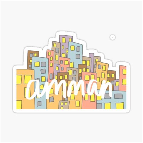 "Amman, Jordan" Sticker for Sale by mana2eesh | Redbubble