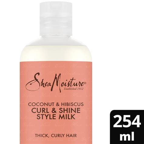 Shea Moisture Coconut Hibiscus Curl Shine Style Milk 254ml Tesco Groceries