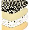 Amazon The Peanutshell Sunflower Bee Fitted Crib Sheet Set For