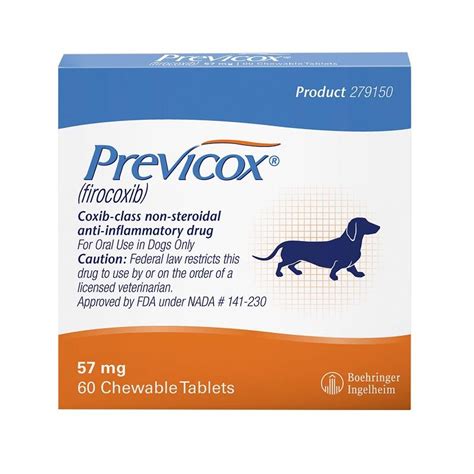 Previcox Firocoxib Chewable Tablets Previcox Medication Canine