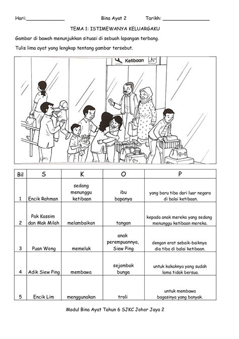 Bina Ayat Tahun 5 Pdf Transisi Tahun 1 Bahasa Melayu Latihan Menyusun Perkataan Dan Membina