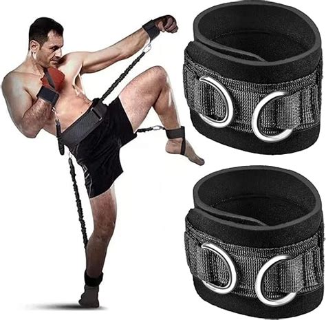 Paar Fitness Fu Schlaufen Kabelzug Mit D Ring Gepolstert