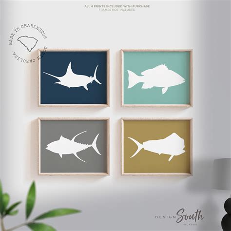 Offshore Fishing Offshore Fish Boys Saltwater Fish Wall Art Etsy