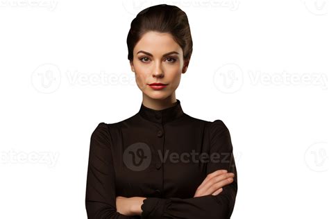 Alluring Blonde Smart Woman With Arm Crossed A Fictitious Character Created By 54399510 PNG