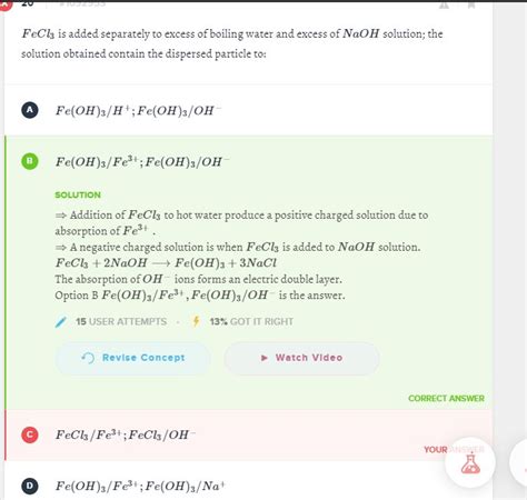 FeCl3 is added separately to excess of boiling water and excess of NaOH ...