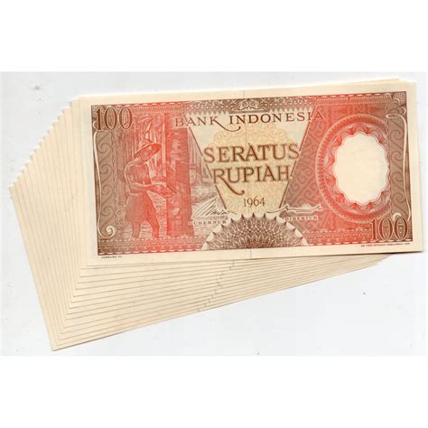 Jual BL 2236 Per 1 Lembar Uang Kuno Indonesia 100 Rupiah Tahun 1964