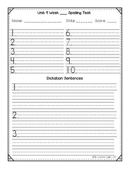 Benchmark Advance Unit Supplemental Spelling Resources Nd Grade