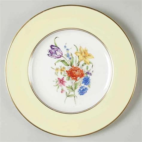 Miranda Yellow Luncheon Plate By Royal Worcester